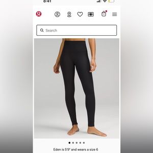Black lululemon align leggings